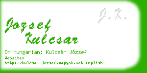 jozsef kulcsar business card
