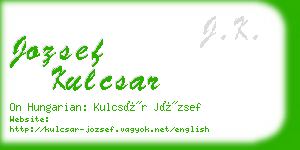 jozsef kulcsar business card